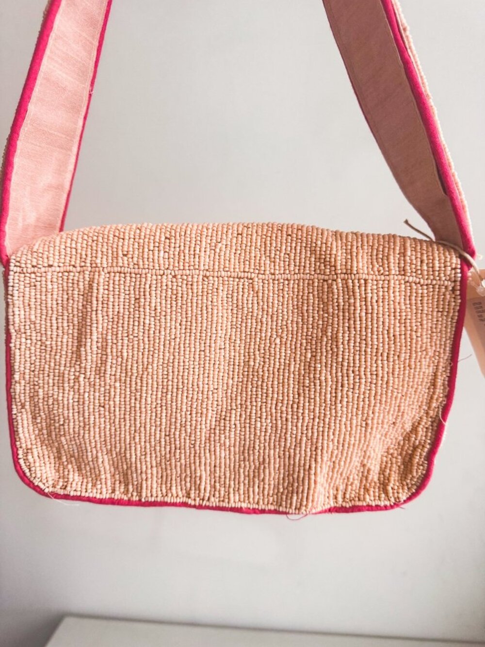 Sol and Mer Nude Pink Sardines Beaded Bag - Picture 7 of 8